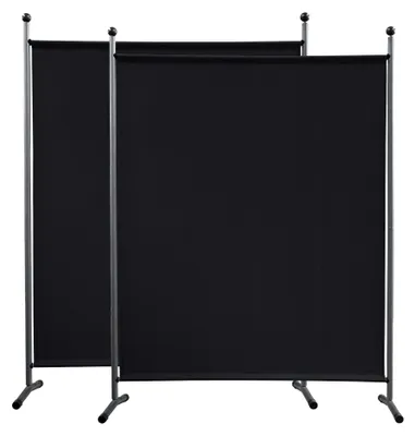 Produktbild von Set von 2 Paravents 150 x 190 cm Schwarz