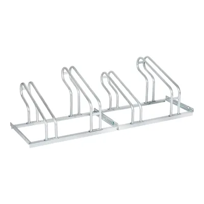 Produktbild von STIER Fahrradständer, für 4 Räder, feuerverzinkte Stahlkonstruktion, Bügelparker, auch für Mountainbikes, zur Reihenverbindung und Bodenbefestigung
