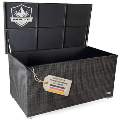 Produktbild von Auflagenbox Venezia 146x83x80 cm rostfrei, belüftet, Deckel als Tischplatte