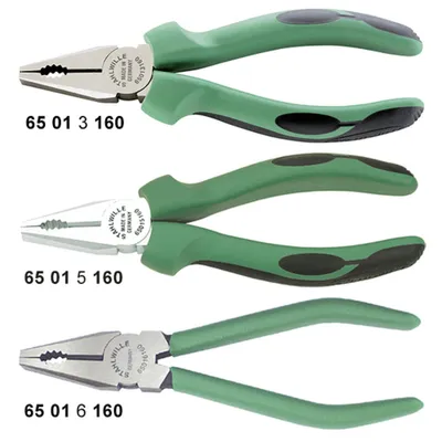 Produktbild von Stahlwille 6501 Kombinationszangen 180 mm, verchromt, Weichzonengriffe 65015180