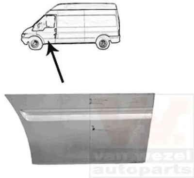 Produktbild von VAN WEZEL 1898171 Autotür Reparaturblech äusserer Teil unterer Teil Links für FORD Transit Mk6 Kasten (V347, V348, FA) Transit Mk6 Bus TRANSIT Bus