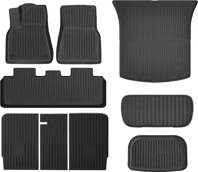 Productafbeelding van Autovloermatten, bescherming voor alle weersomstandigheden, duurzaam rubbermateriaal, set van 9 stuks