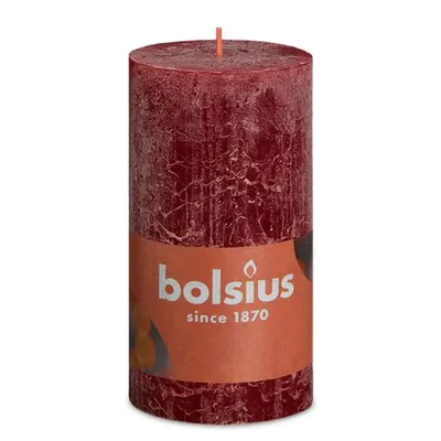 Obrázok produktu pre Bolsius Rustiko Shine, Valec, Červená, 60 h, 1 kusov