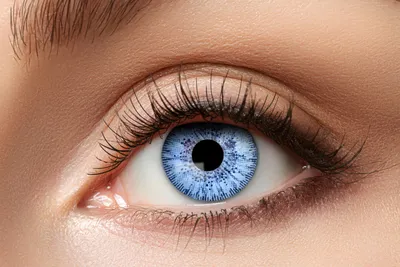 Produktbild von Kontaktlinsen Zoelibat Eyecatcher Blue Wochenlinsen Blau ohne Sehstärke Cosplay Fantasy