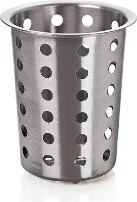 Produktbild von 18x Besteckköcher Ø 11,5 cm, Edelstahl, prfortiert