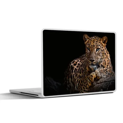 Produktbild von MuchoWow® Laptop Aufkleber Sticker Cover Wildtiere - Panther - Porträt - Schwarz - Tiere 31x22.5 cm - Laptop-Deko
