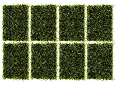 Image de Lot de 8 Panneaux Mur Végétal Artificiel 60 x 40 cm Décoration Murale 1.9 m²