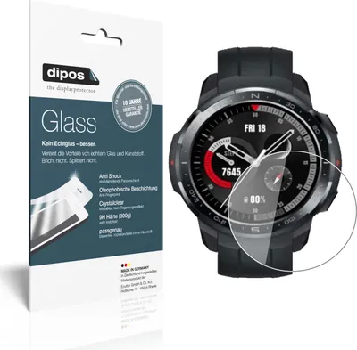 Produktbild von 2x Schutzfolie für Honor GS Pro Smartwatch (48mm) - Anti-Shock 9H Folie dipos Glass Kunststoffglas