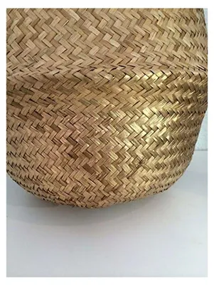 Produktbild von Seegraskorb mit Henkeln natur/gold Ø 27 cm / 37 cm x 25 cm