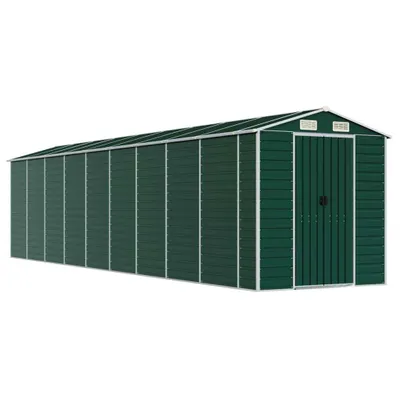 Zdjęcie produktu dla vidaXL Szopa ogrodowa zielona 191x810x198 cm stal ocynkowana
