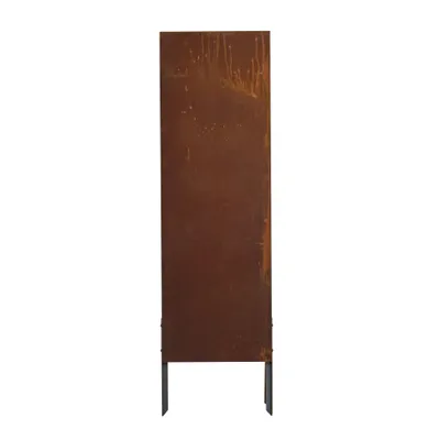 Produktbild von Sichtschutz Rost Metall Gartenzaun 150x50cm Steckfuß Sichtschutzwand Edelrost