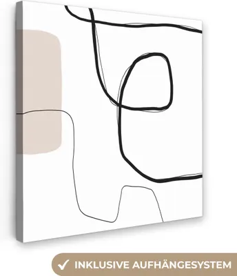 Produktbild von MuchoWow® - Leinwandbilder - Abstrakt - Pastell - Minimalismus, Wandbild, Wanddeko Bilder Wohnzimmer, 20x20 cm