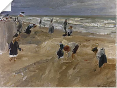 Produktbild von ARTland Poster Strandscene in Noordwijk. 1908 Größe: 80x60 cm