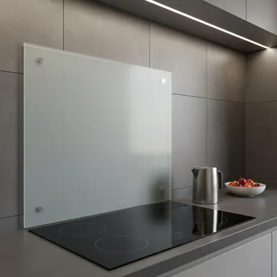 Zdjęcie produktu dla Chlapacz kuchenny 100x50cm chlapacz kafelkowy backsplash chlapacz kuchenny szkło matowe
