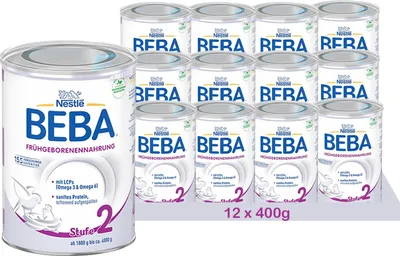 Produktbild von Nestlé BEBA Frühgeborenennahrung Stufe 2 (12 x 400g)