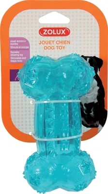 Zdjęcie produktu dla Kość zabawka dla psa BONE TPR POP 14cm turkusowa Zolux