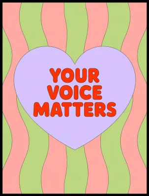 Produktbild von Plakat 60x80cm Motivationsaffirmation Retro Vintage Für das Wohnzimmer Your Voice