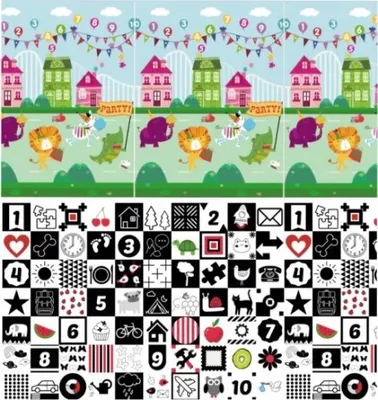 Obrázek produktu pro Skládací pěnová podložka oboustranná, 200x150x1 cm - Party