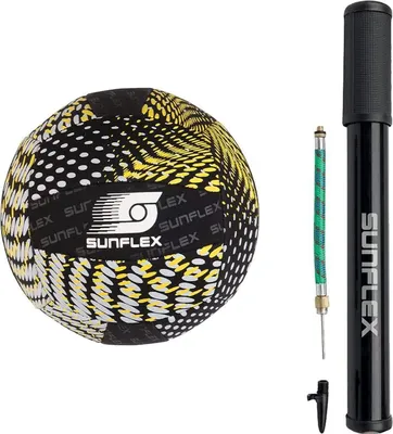 Produktbild von Sunflex Ball Splash Größe 3 schwarz inkl. Pumpe | Beachball Funsport Ball Wasserball Strandspiel