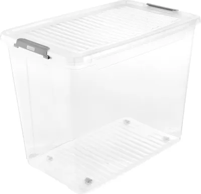 Image de keeeper 1100400100000 keeeper boîte de rangement "leo", 74 litres, transparent