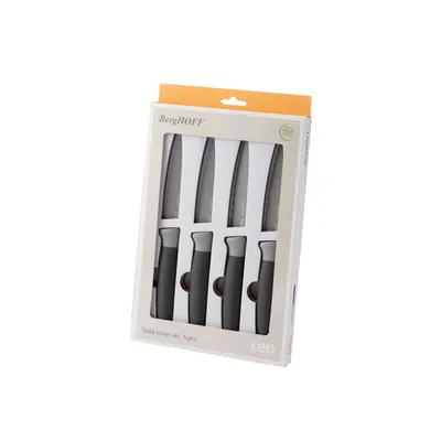 Produktbild von Tafelmesser Küchenmesser Messer Obstmesser Menümesser Berghoff LEO Steakmesser-Satz, 4 Stk. HOMLA