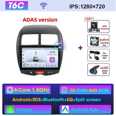 Produktbild von 2-DIN Android Autoradio mit 10-Zoll Touchscreen und Navigationssystem für Fahrzeuge
