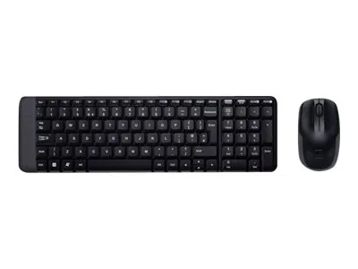 Produktbild von Logitech MK220, Kabellos, RF Wireless, QWERTY, Schwarz, Maus enthalten