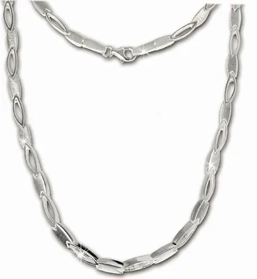 Produktbild von SilberDream Kette Collier für Damen oval 45cm Sterling Silber mattiert SDK403