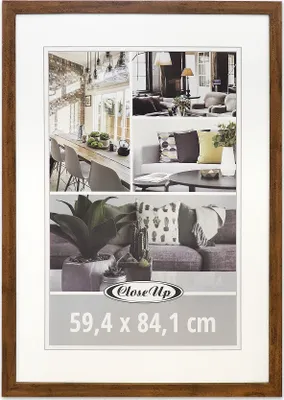 A collage of interior design images within a poster frame.
