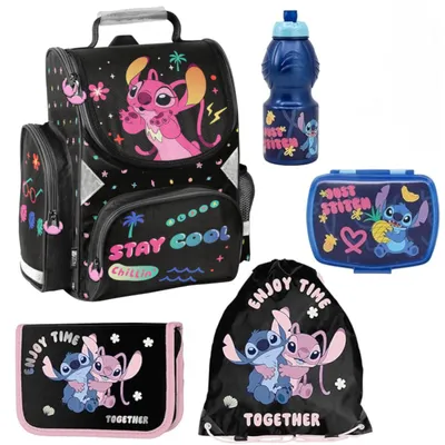 Produktbild von Goldkids - Schulranzen für Jungen und Mädchen, 6er-Set - Schul-Rucksack für Kinder mit Federmäppchen - Schuhbeutel Brotdose und Trinkflasche