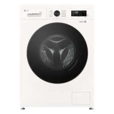 Produktbild von LG W4X1085NWB, Frontlader, Freistehend, Weiß, Links, Schwarz, Schwarz
