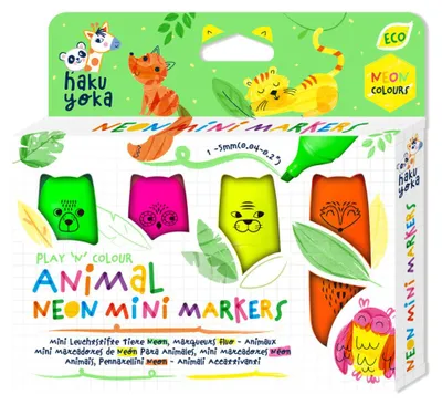 Obrázok produktu pre Haku Yoka fixky so zvieratkami – sada mini fixiek pre deti