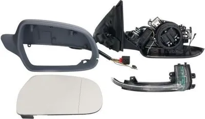 Produktbild von BLIC 5402-25-049338P Außenspiegel Seitenspiegel Rechts für AUDI A4 Avant (8K5, B8) mit Memory Beheizt Asphärisch Grundiert Elektrisch