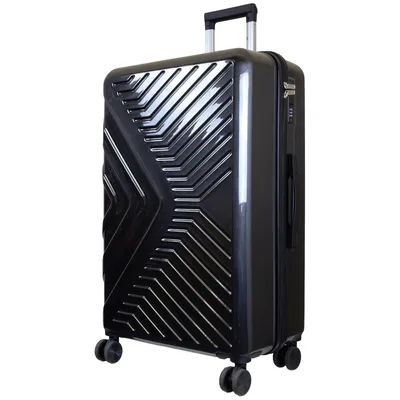 Produktbild von Hartschalenkoffer Bergamo großer Reisekoffer 94L Aufgabegepäck mit 4 Rollen ABS/Polycarbonat schwarz