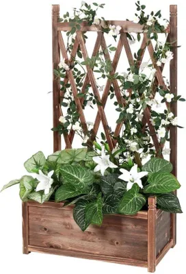 Immagine prodotto di Fioriera in legno marrone 116x63x35 cm