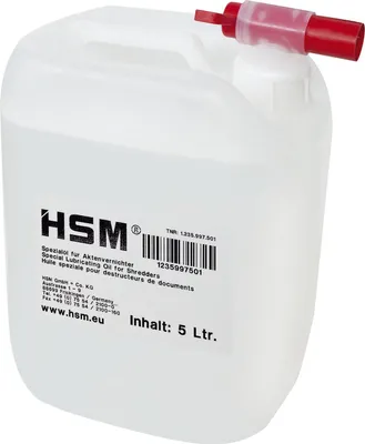 Obrázek produktu pro HSM 1235997501 Speciální olejová náplň do kanystru řezacího bloku HSM 5 litrů