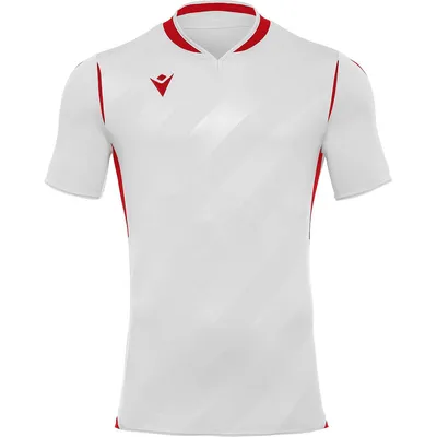 Image de Maillot Macron Kimah à manches courtes pour homme - Blanc / Rouge