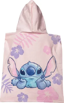 Immagine prodotto di Poncho da bagno Lilo & Stitch per bambini Asciugamano di alta qualità in 100% cotone
