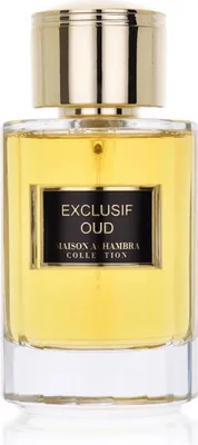 A clear, front-facing studio shot of a perfume bottle.