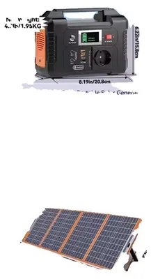 Produktbild von Tragbare Powerstation mit 100W Solarpanel-Generator, vielseitige Ladeoptionen, E200 und 100W anel