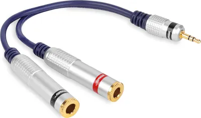 Produktbild von Adapter Jack 3.5 Stereo Stecker - 2X Jack 6.3 Mono Buchse Vitalco (A1)