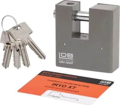 Zdjęcie produktu dla LOB Kłódka trzpieniowa znalowa iryd XT, atest, klasa 4, model KT601-B1-14