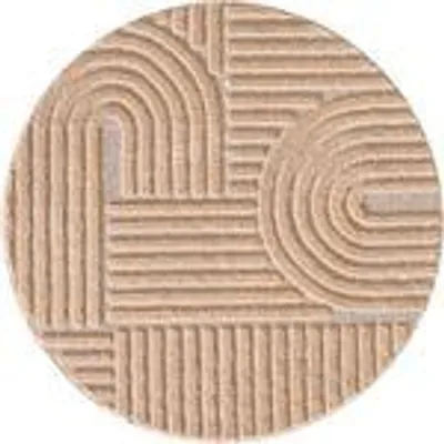 Produktbild von Hochflor Rund Teppich Wohnzimmer Küchenteppich Schlafzimmer Flur Skandi Boho Teppich 3D Design Flauschig Weich , Größe : 200 cm Rund , Farbe : Rosa