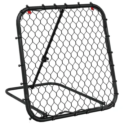 Produktbild von vidaXL Fußball-Rebounder Verstellbar Schwarz 84x73x60-80 cm Stahl