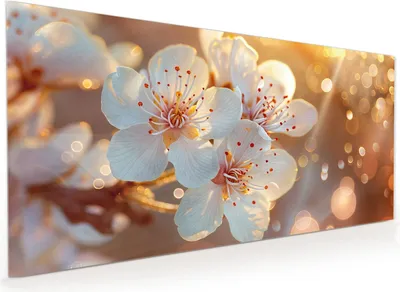 Produktbild von Küchenrückwand Spritzschutz Glas mit Motiv Blumenstrahlen 40 x 40 cm