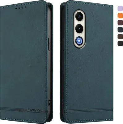 Image de Etui pour itel S25, étui rétro en cuirPolyuréthaneavec support et fentes pour cartes Vert