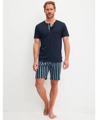 Produktbild von Calida Herren Kurz Pyjama Relax Choise saphir blue 41967 M (50)