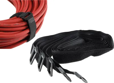 Produktbild von ChiliTec 22937 Klettband mit Öse, 5er Pack 80x3cm, schwarz