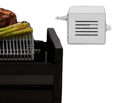 Image de Moteur électrique pour brochettes, en acier inoxydable durable, puissance de 25W, couleur argent