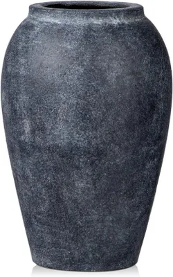 Produktbild von Famanu Blumenvasen Handgefertigt 25 cm - Vintage Keramische Vase mit Matt-Finish
